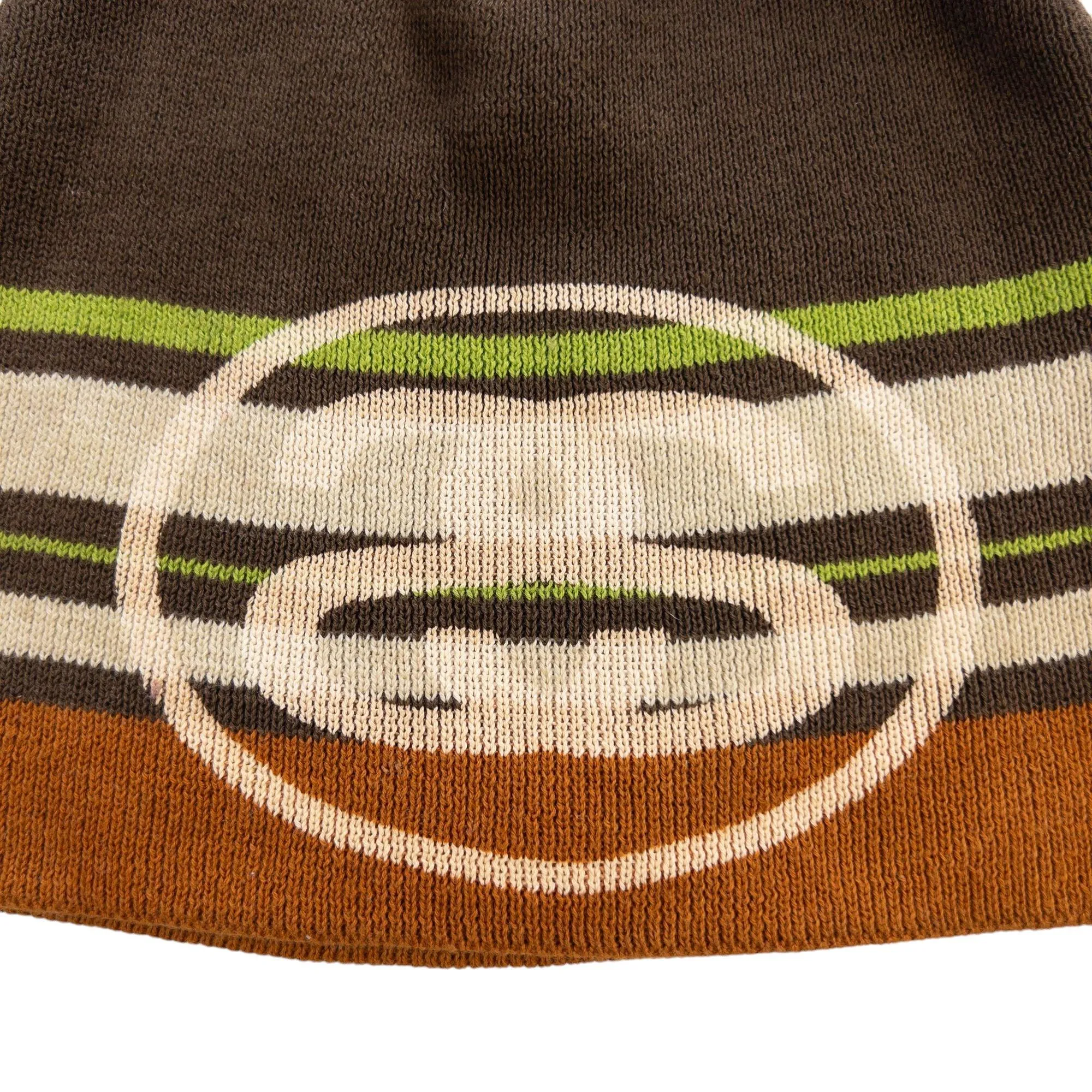 Vintage Stussy Striped Logo Beanie