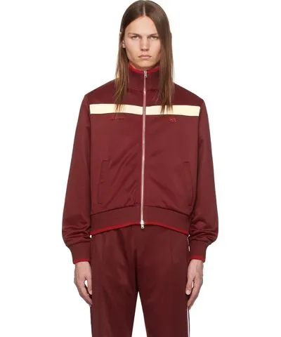 Wales Bonner Burgundy Essence Track Jacket