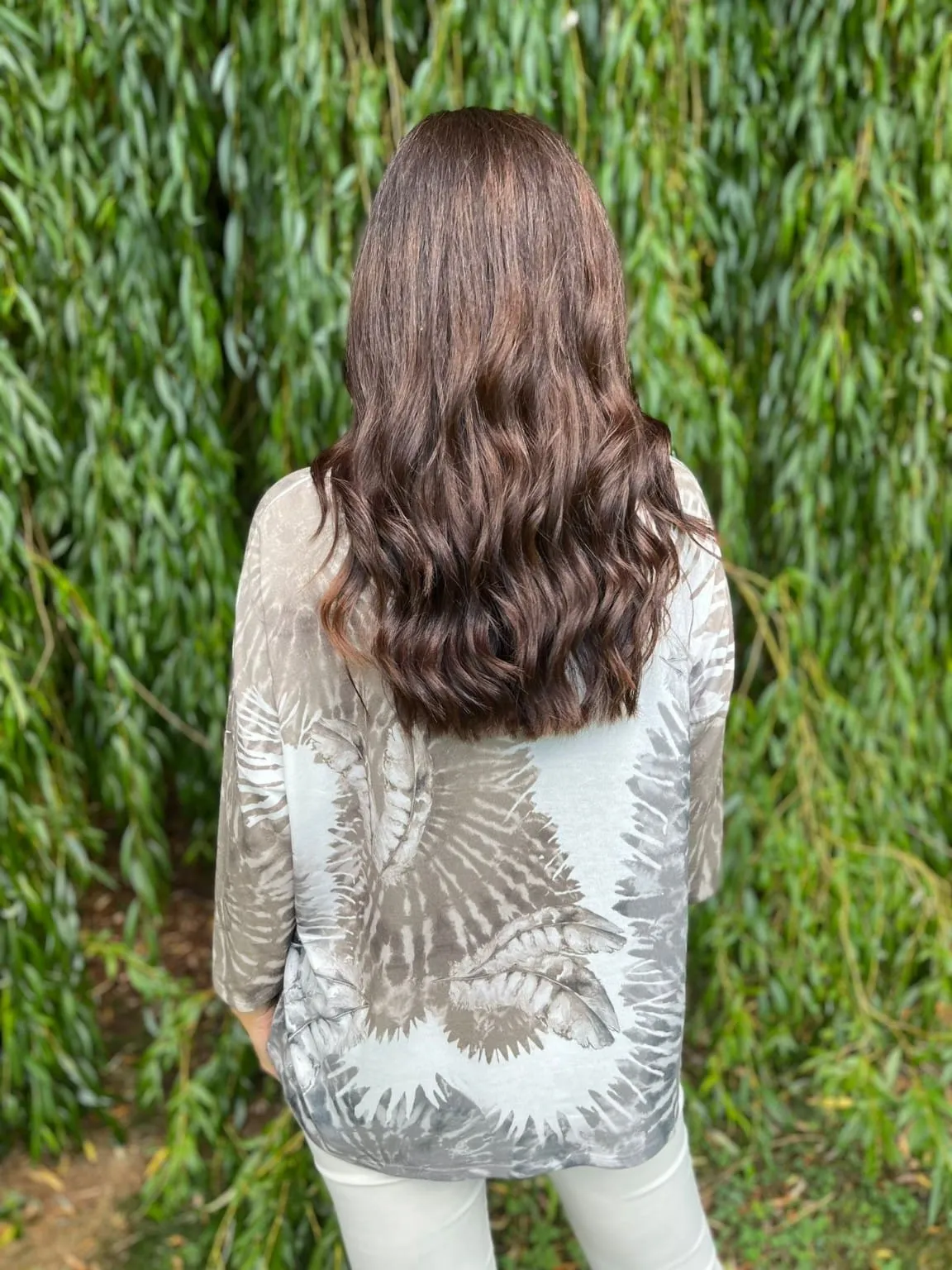 Washed Tie Dye Floral Top Doreen