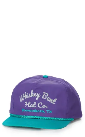 Whiskey Bent Hat Co. Men's Purple and Teal Logo Rope Cap