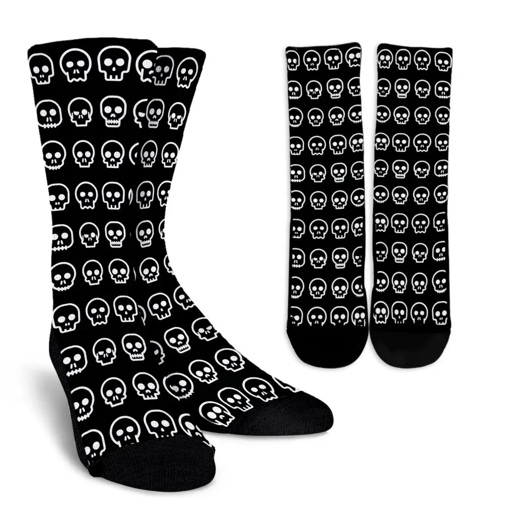 White Skulls Madness  Crew Socks