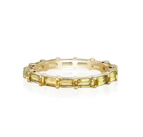 Yellow Sapphire Baguette Eternity Ring