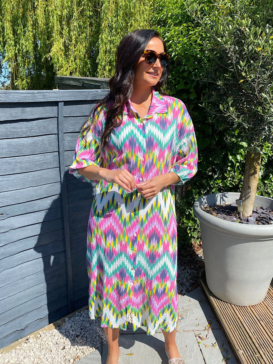 Zig Zag Shirt Dress Brianna