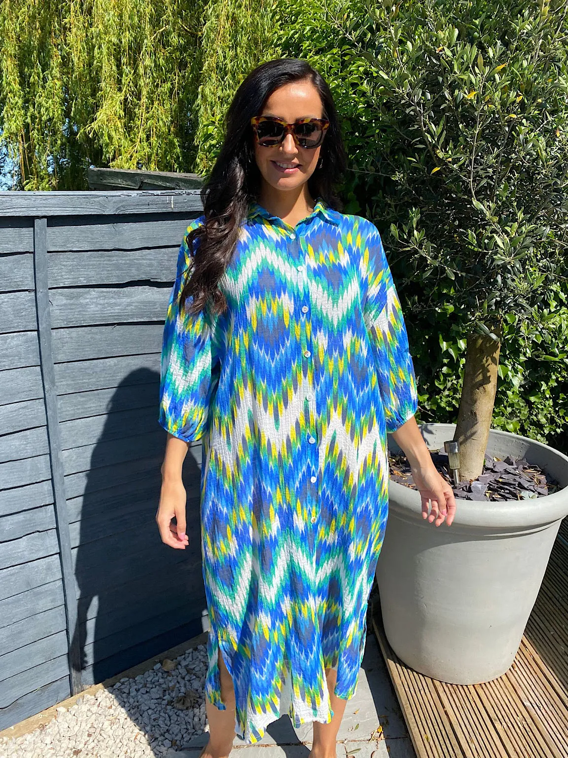 Zig Zag Shirt Dress Brianna