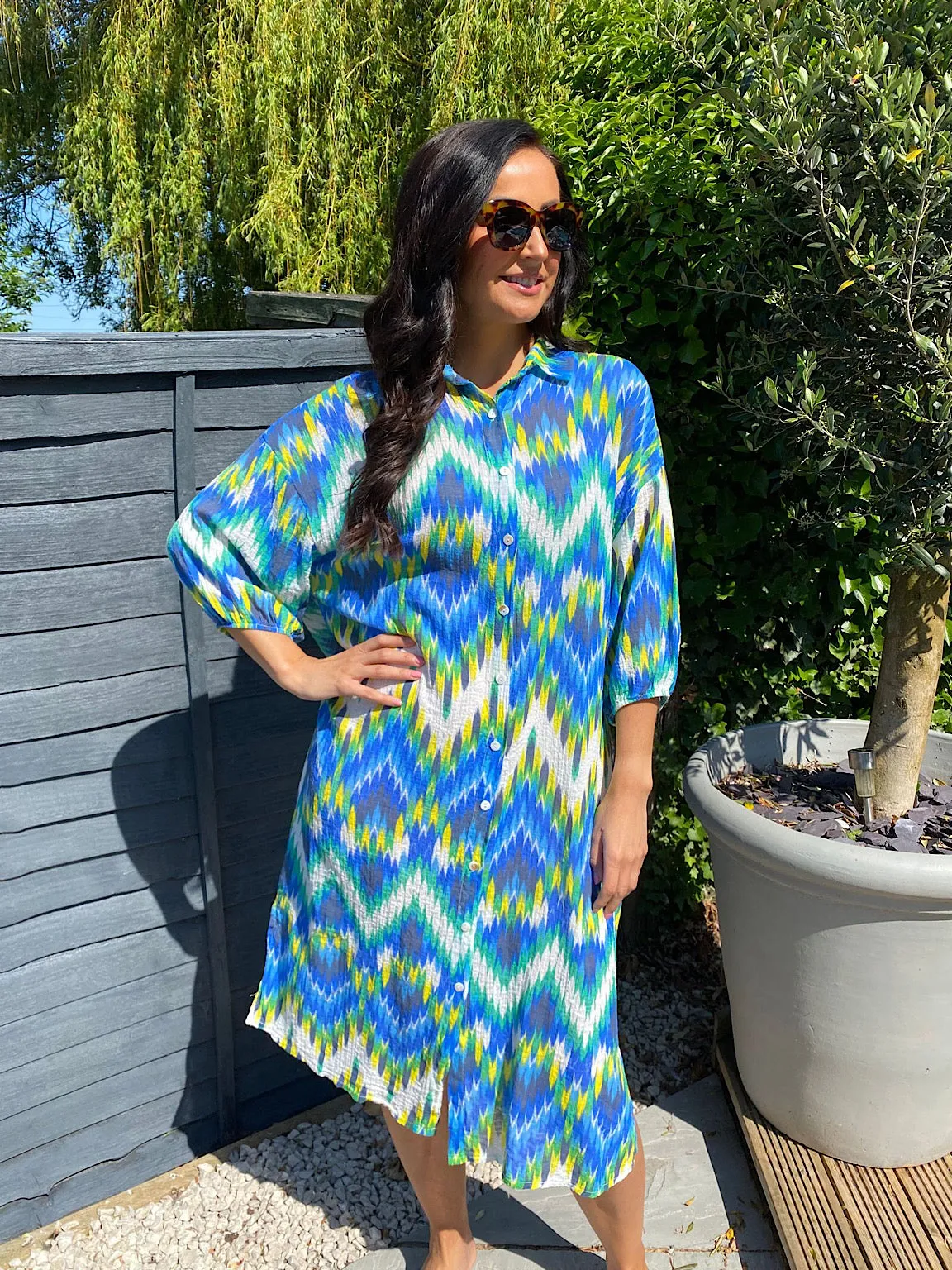 Zig Zag Shirt Dress Brianna