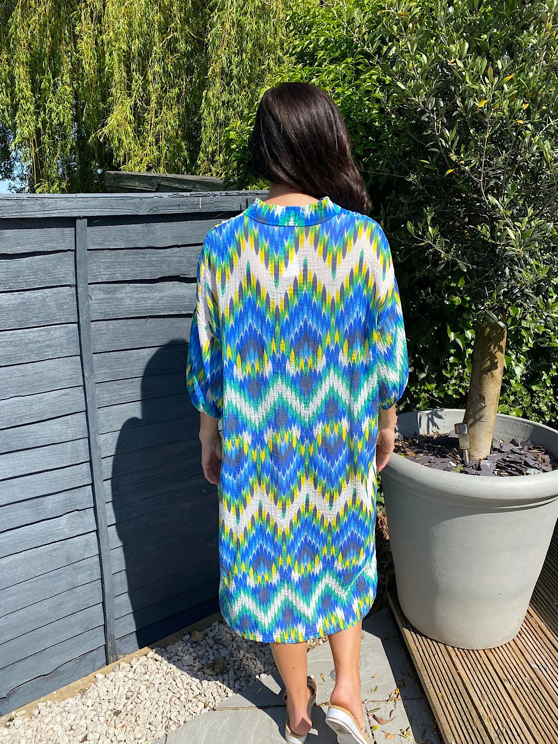 Zig Zag Shirt Dress Brianna